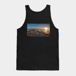 Fisheye view of Cromer pier at sunrise Tank Top